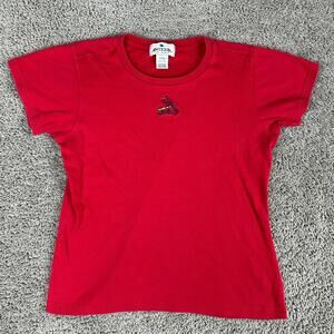 VINTAGE St Louis Cardinals Shirt Womens M Red Embroidered MLB Baseball Antigua